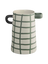 vase, grün kariert